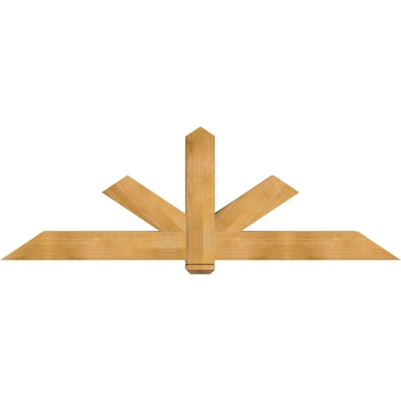 Ekena Millwork Kennewick Rough Sawn Timber Gable Bracket, Western Red Cedar, 84"W x 28"H x 6"D x 6"F, 8/12 Pitch GBW084X28X0606KEN00RWR
